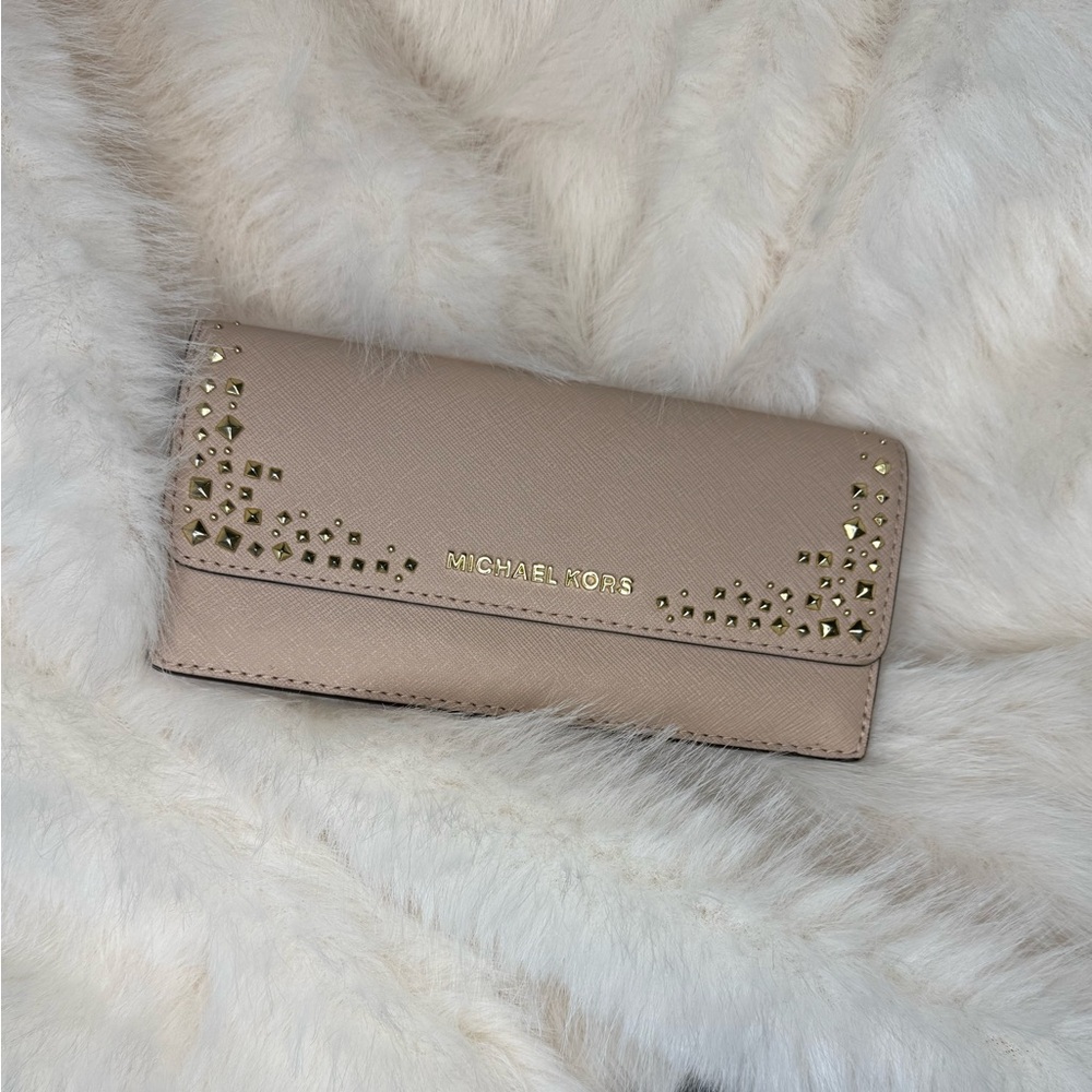 Michael Kors Pale Pink Studded Women's Wallet